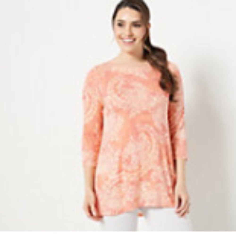 Belle by Kim Gravel Rayon Spandex Paisley Tunic